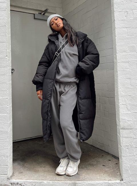 Abe Longline Puffer Jacket Black Product Image