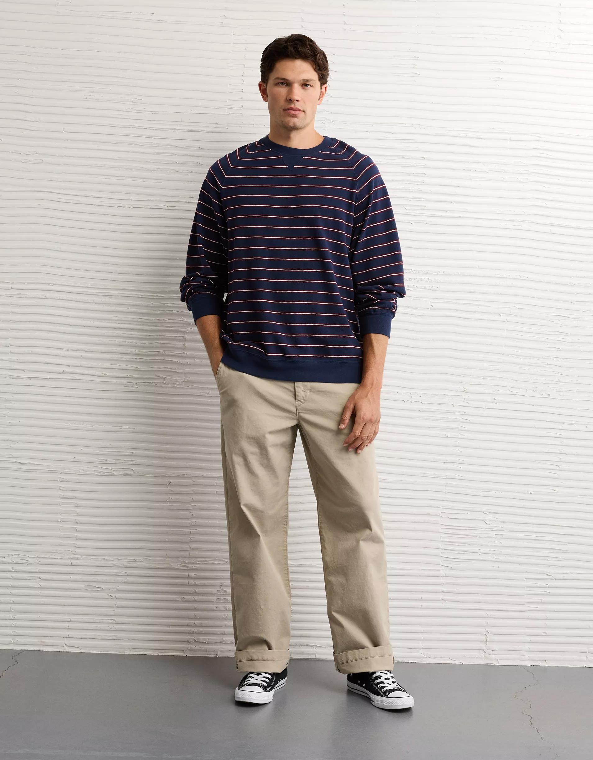AE Boxy Long Sleeve Piqué T-Shirt Product Image