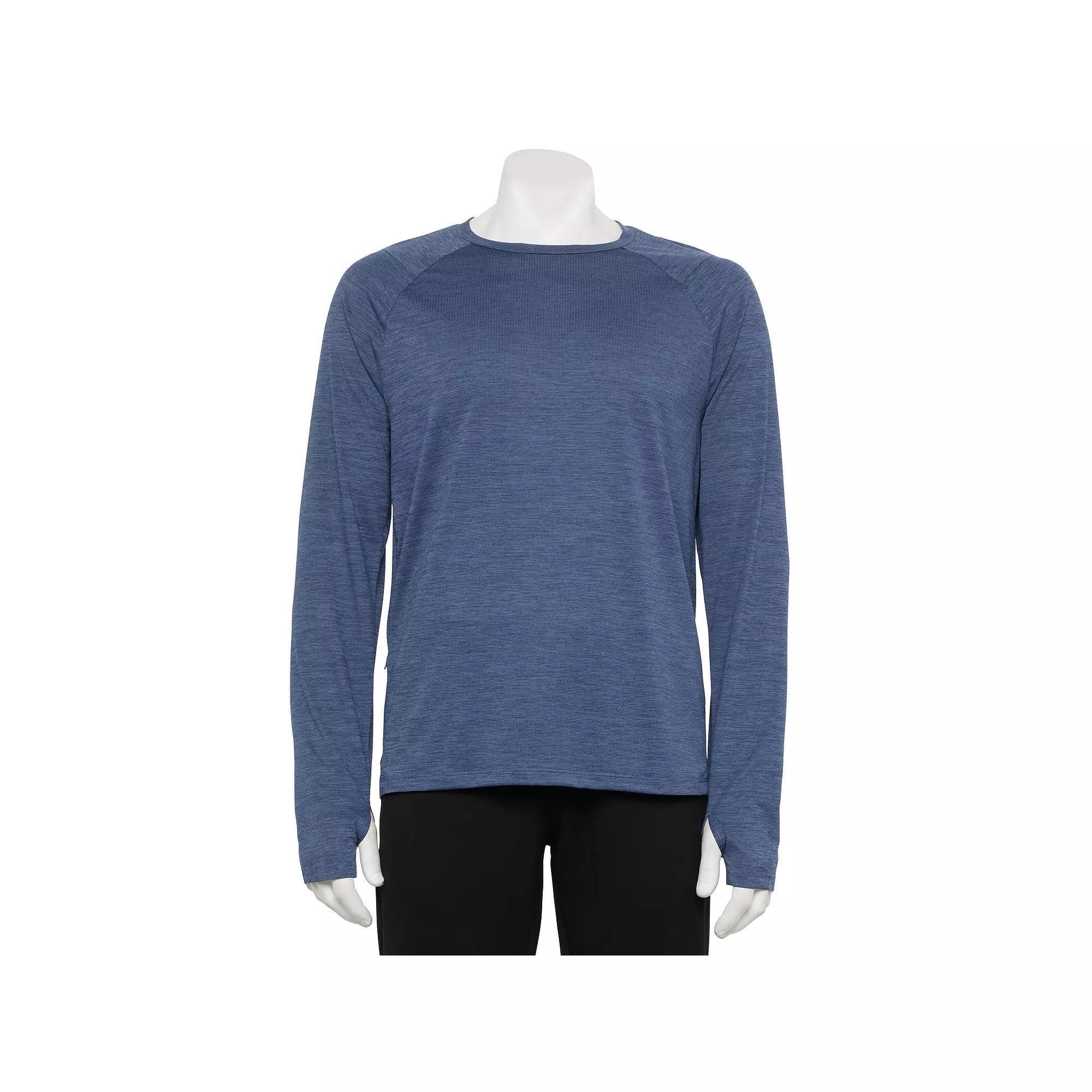 Men's Tek Gear® Dry Tek Long Sleeve Shirt, Size: Large, Mineral Black Cd Product Image