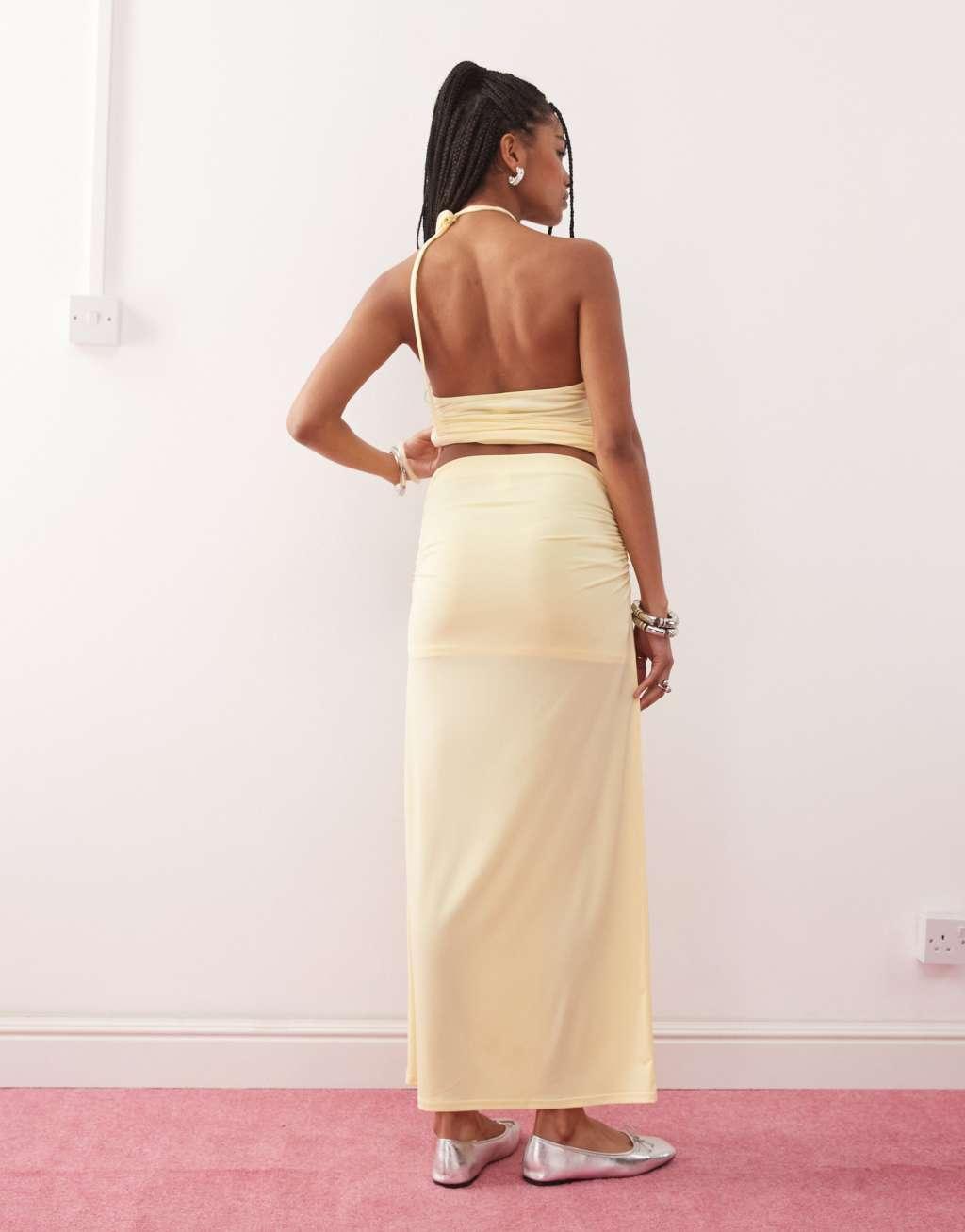 COLLUSION maxi skirt in yellow Product Image