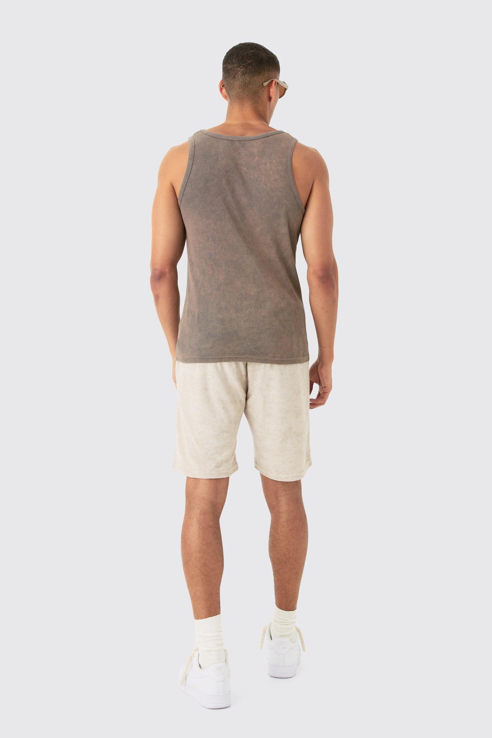 Loose Fit Mid Towelling Homme Shorts | boohooMAN USA Product Image