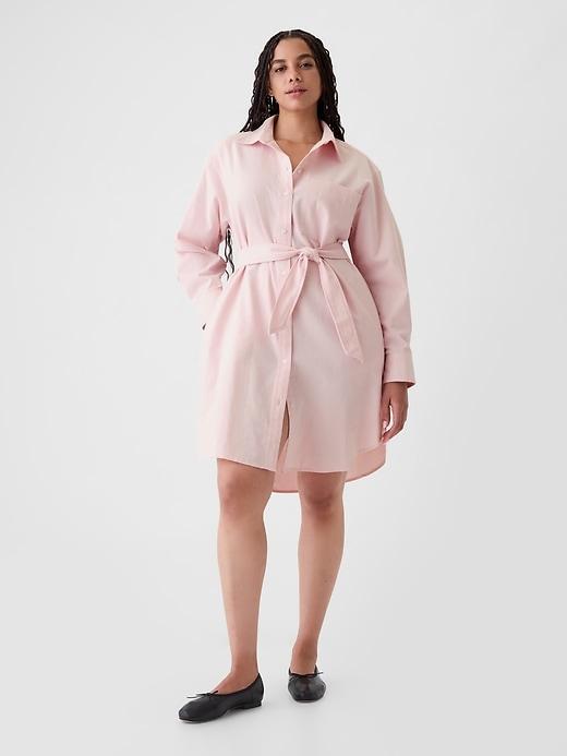 Organic Cotton Oxford Mini Shirtdress Product Image