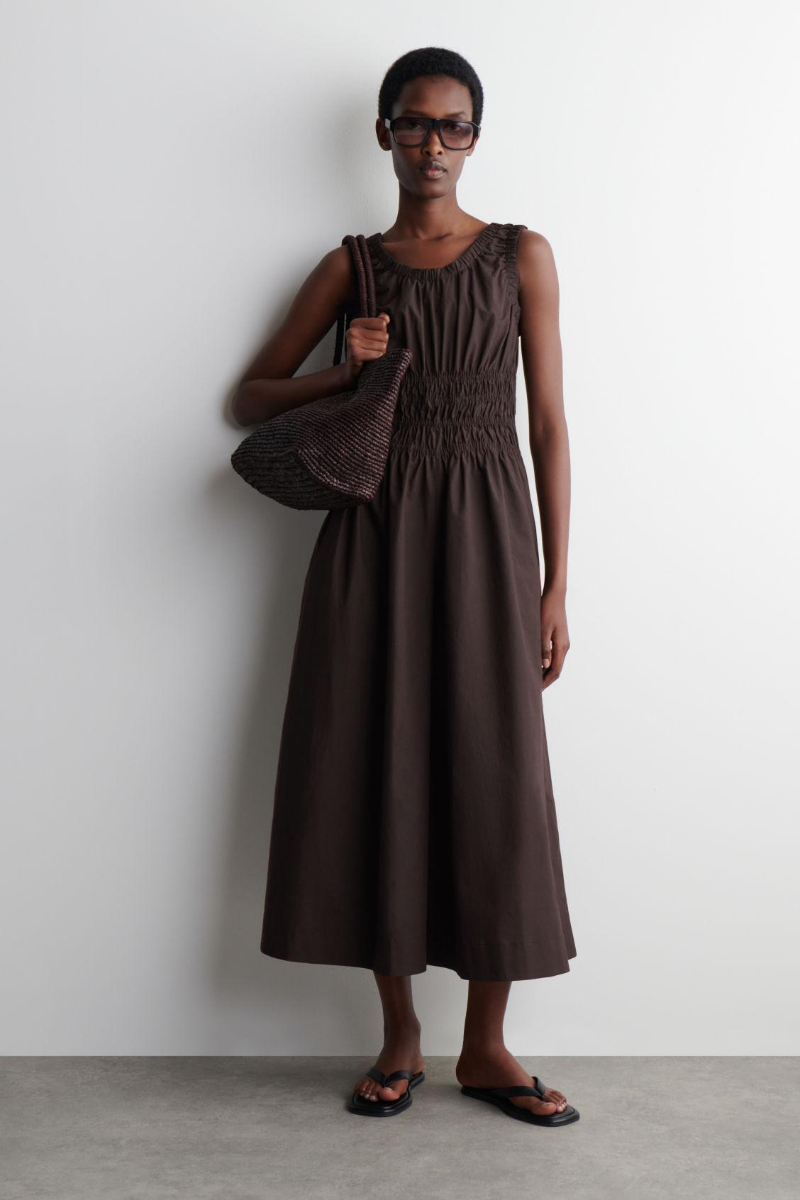 SHIRRED COTTON JUMPSUIT Product Image