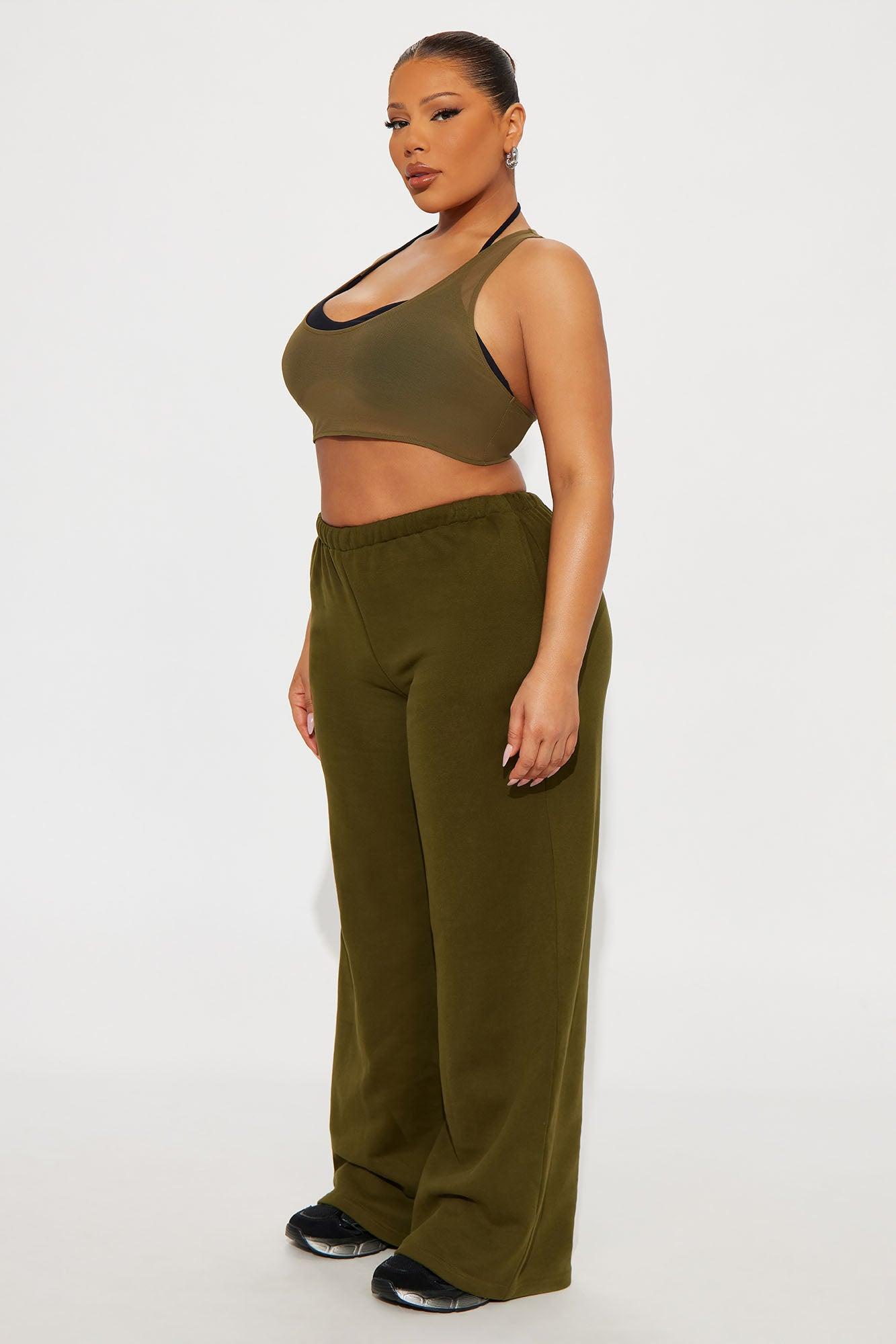 Power Mesh Racerback Bra Top - Military Green Female Product Image