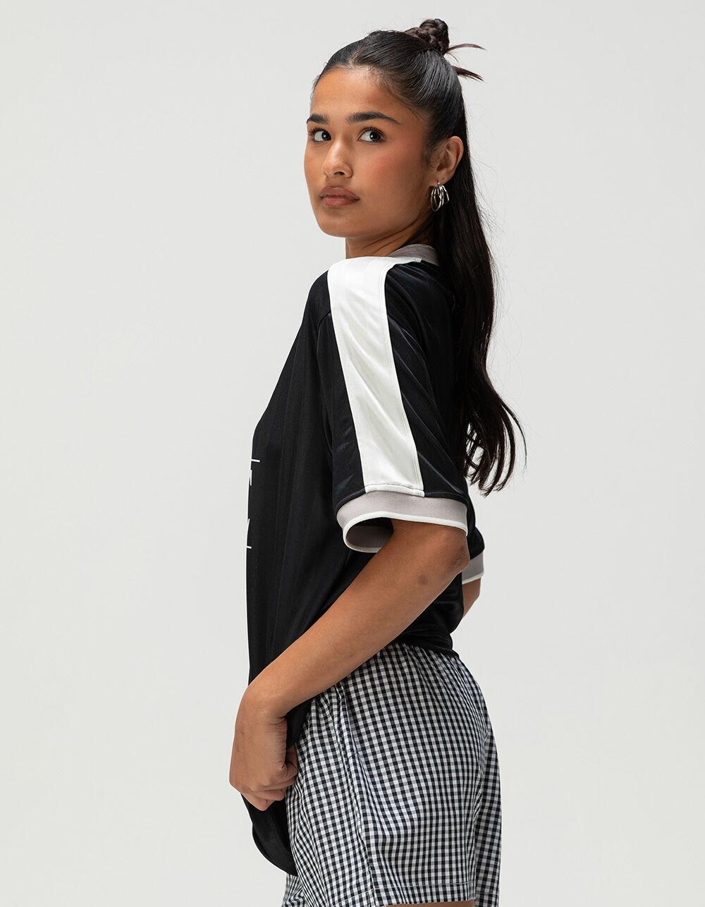 NIKE Sportswear Womens V-Neck Jersey Top - BLACK COMBO Product Image