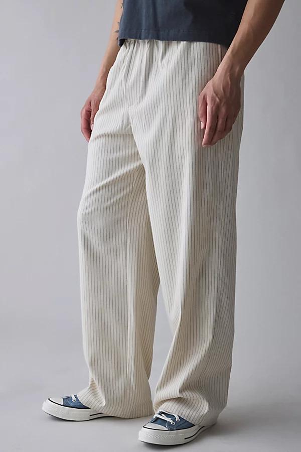 Urban Outfitters UO Pinstripe Pull-On Trouser Pant Mens at Urban Outfitters Product Image