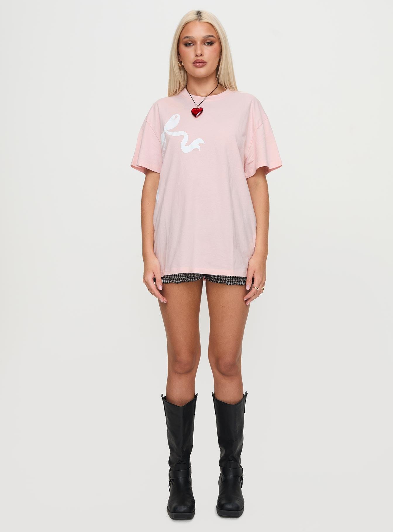 Asta Oversized Tee Pink Product Image