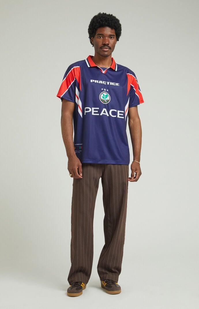 Men's Pinstripe Tony Baggy Track Pants - Product Image