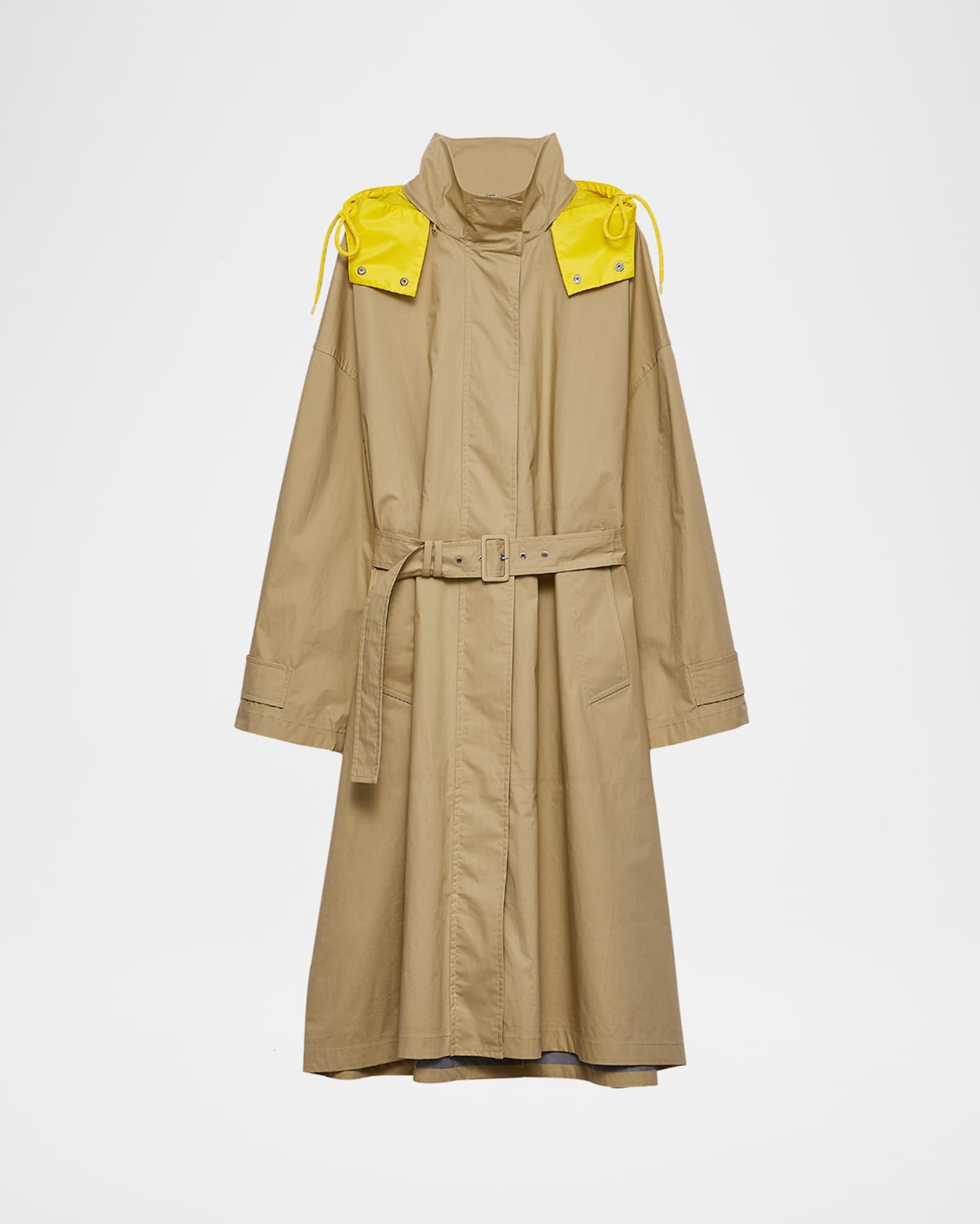 Hooded Technical Poplin Raincoat Product Image