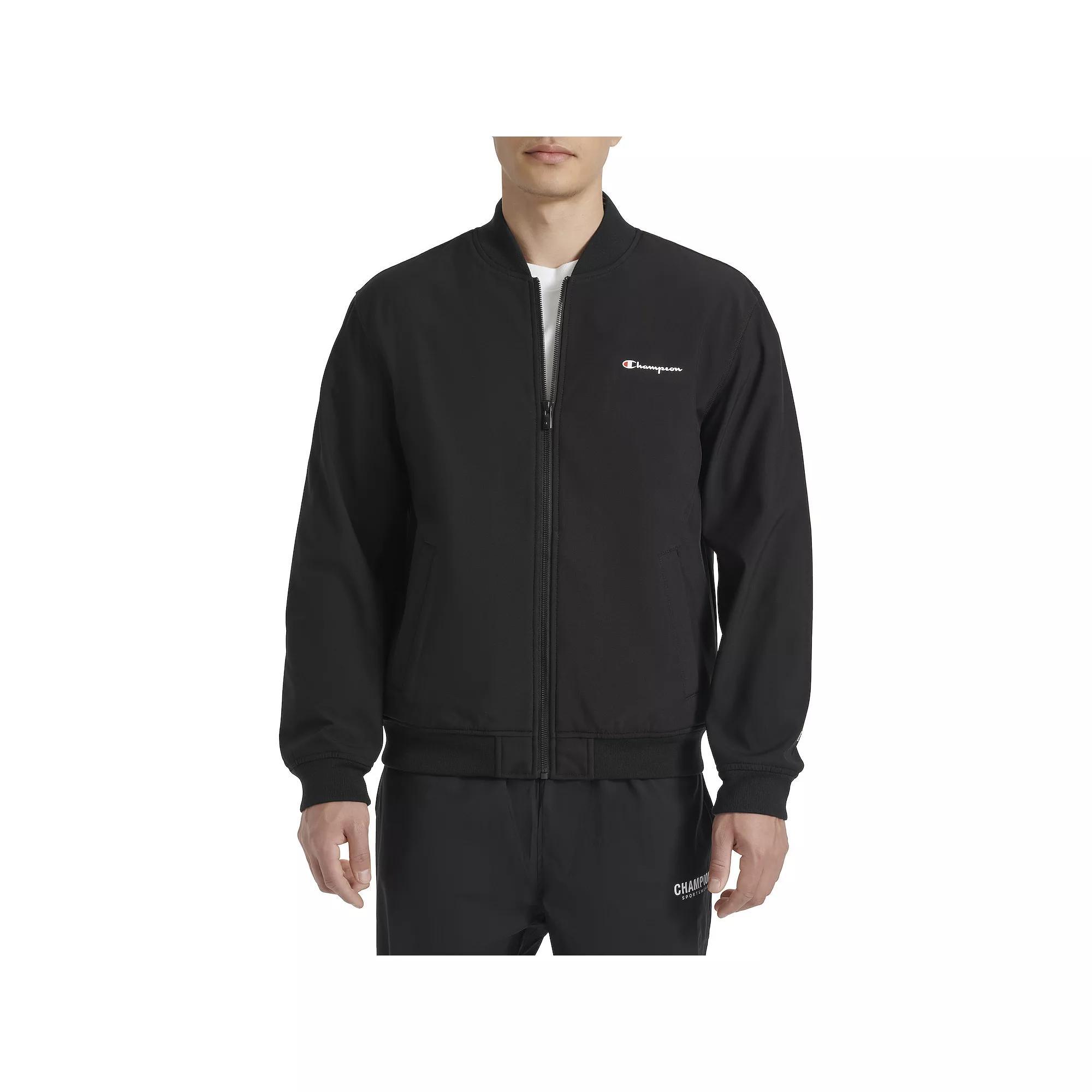 Men's Champion® Soft Shell Sport Bomber Jacket, Size: Large, Grey Gray Product Image