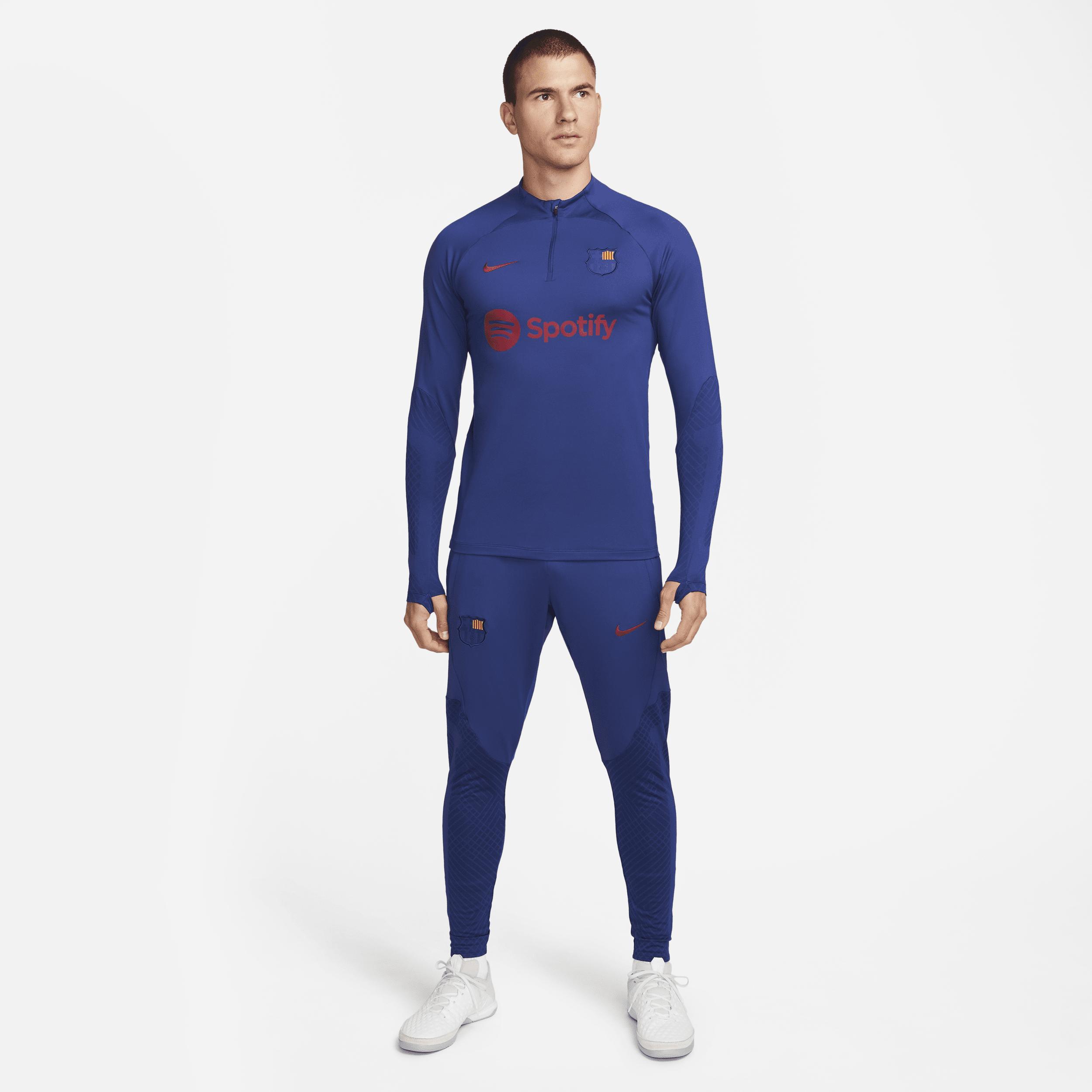 Mens Nike Blue Barcelona 2022/23 Strike Drill Performance Quarter-Zip Long Sleeve Top Product Image