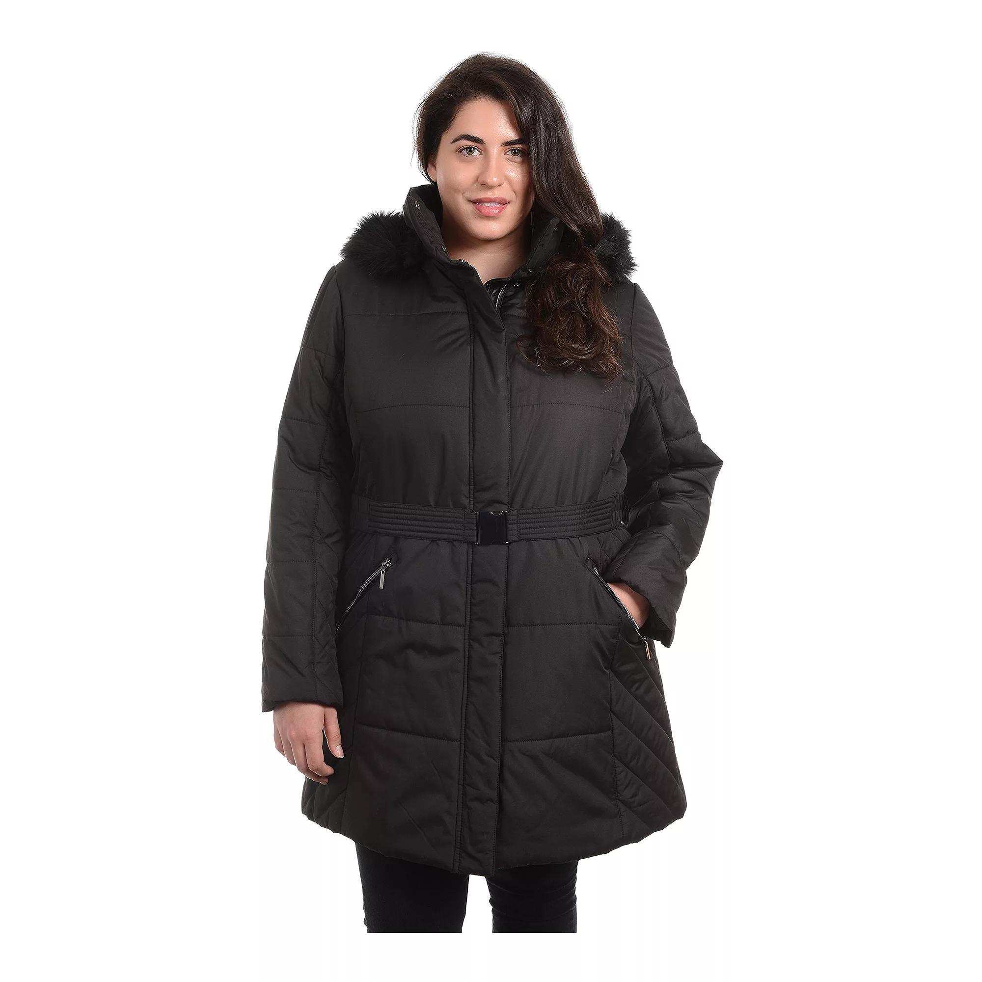 Women's Fleet Street Hooded Puffer Heavyweight Jacket, Size: Small, Black Product Image