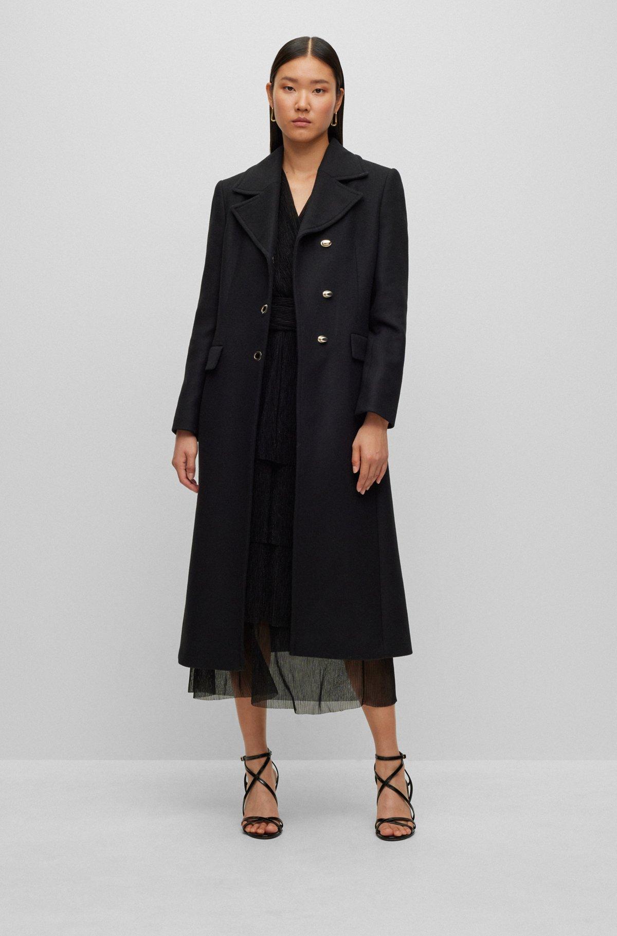 Slim-fit coat with turn-lock buttons Product Image