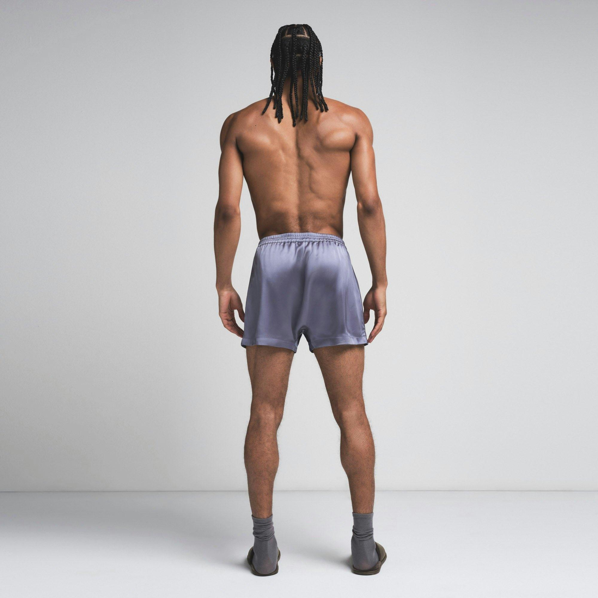 SATEEN SLEEP MENS 3" BOXER SHORT | SLATE Product Image