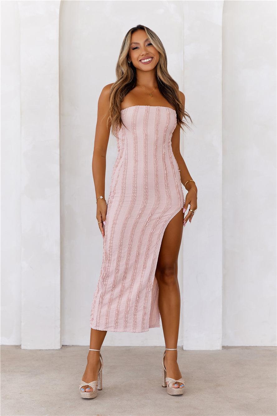 Romantic Feelings Strapless Midi Dress Mauve Product Image
