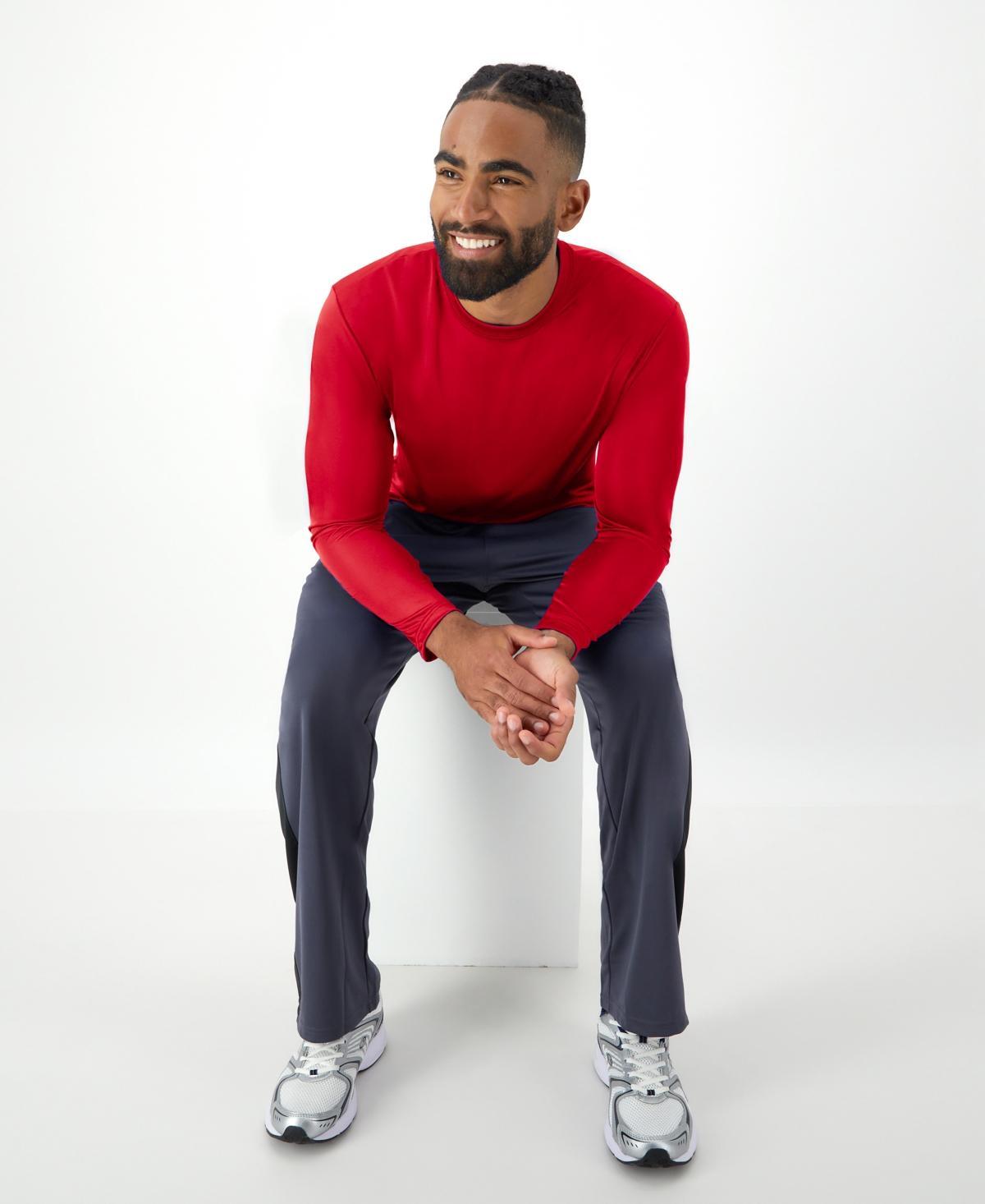 Men's Hanes® CoolDRI Long Sleeve Performance Tee, Size: XL, Blue Product Image