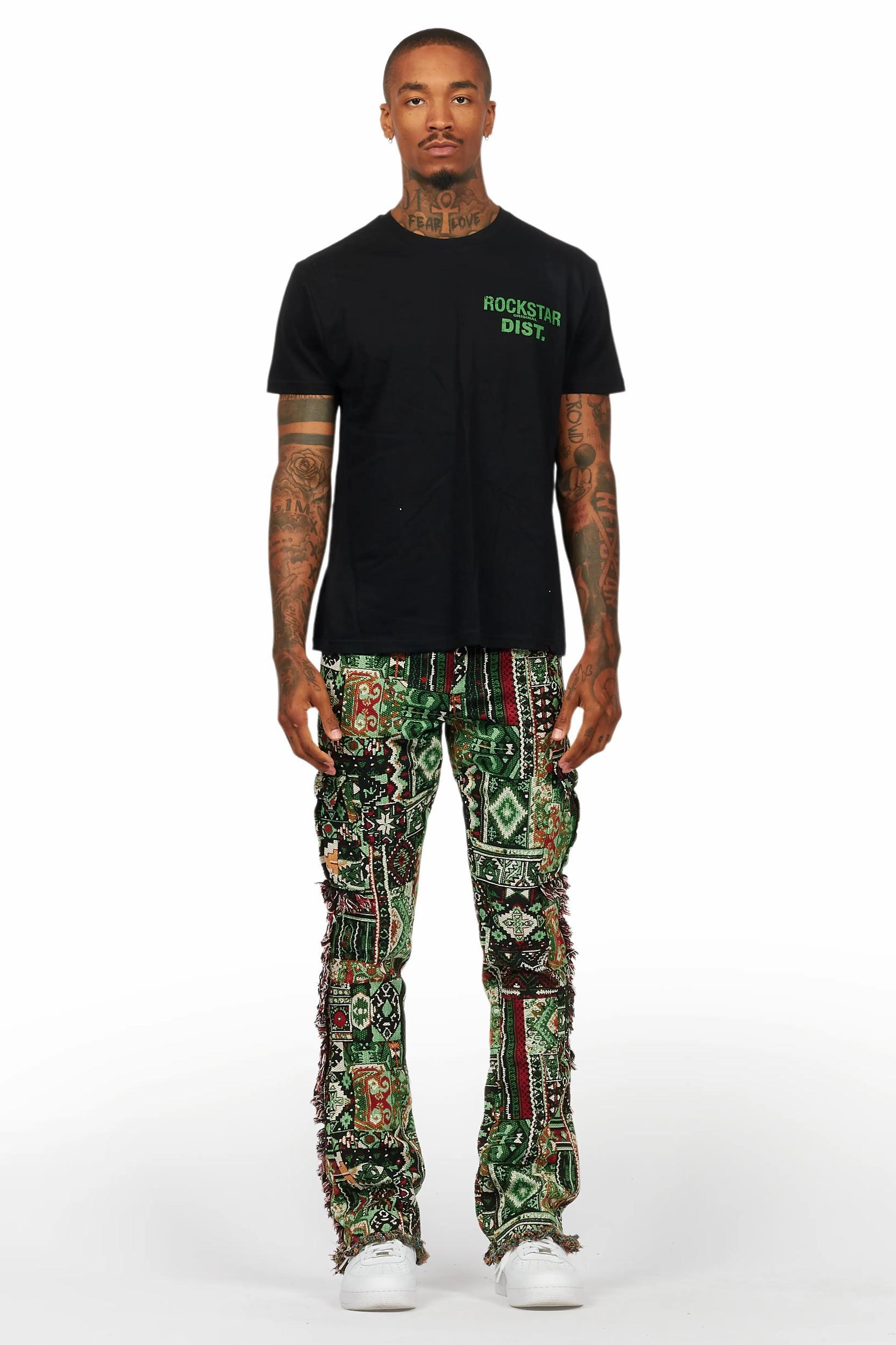 Lake Black/Green T-Shirt/Tapestry Jean Bundle Male Product Image