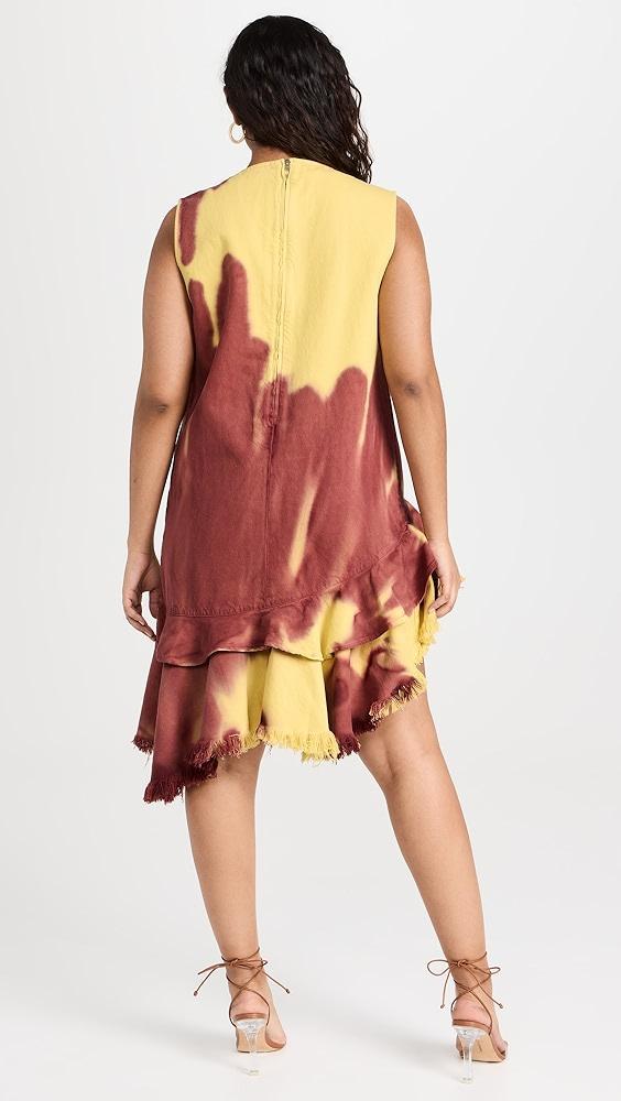 Marques Almeida Drill Tie Dye V Neck Dress | Shopbop Product Image