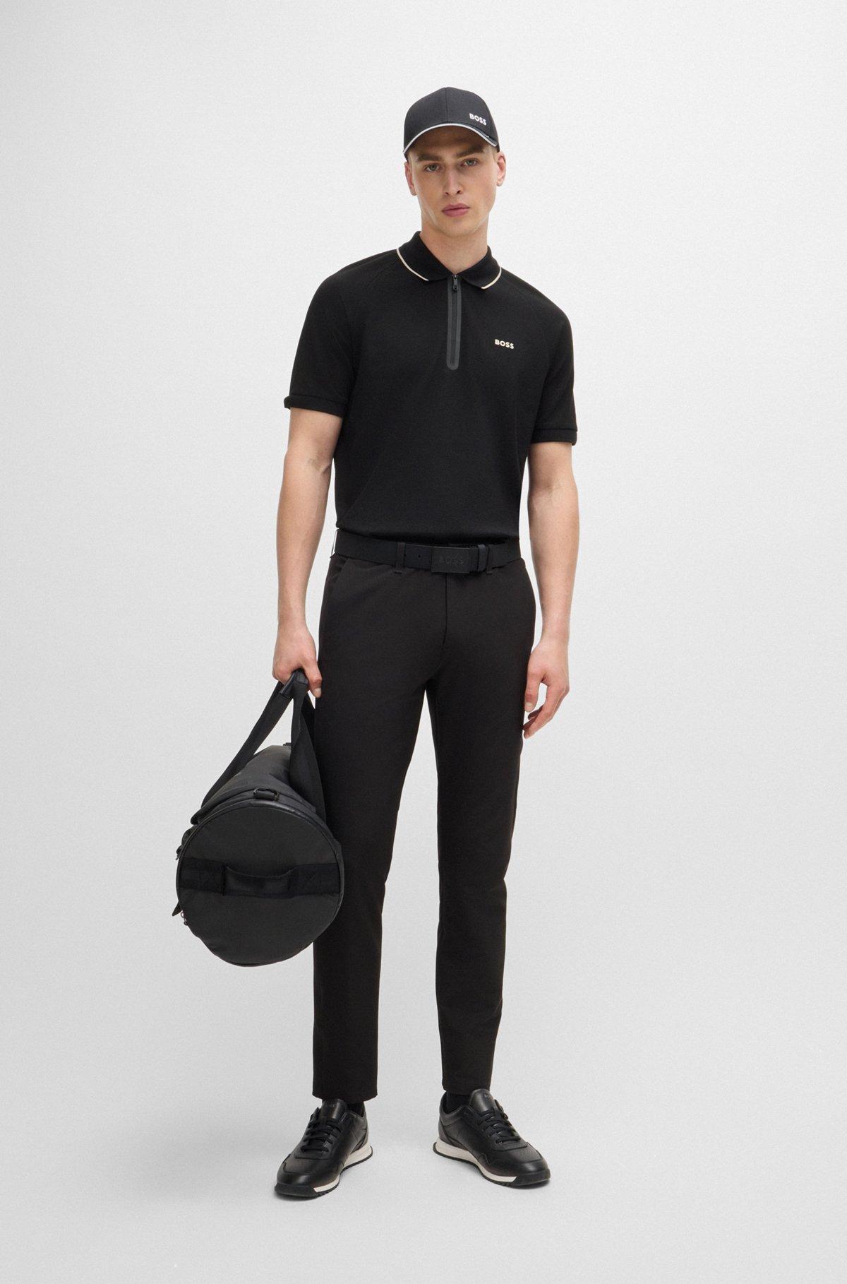 Structured-cotton polo shirt with contrast logo Product Image