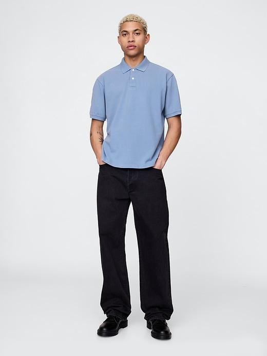 Relaxed Pique Polo Shirt Product Image