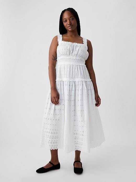 Gap × DÔEN Eyelet Midi Dress Product Image