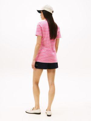 Slim Fit Stripe Stretch-Cotton Polo Product Image