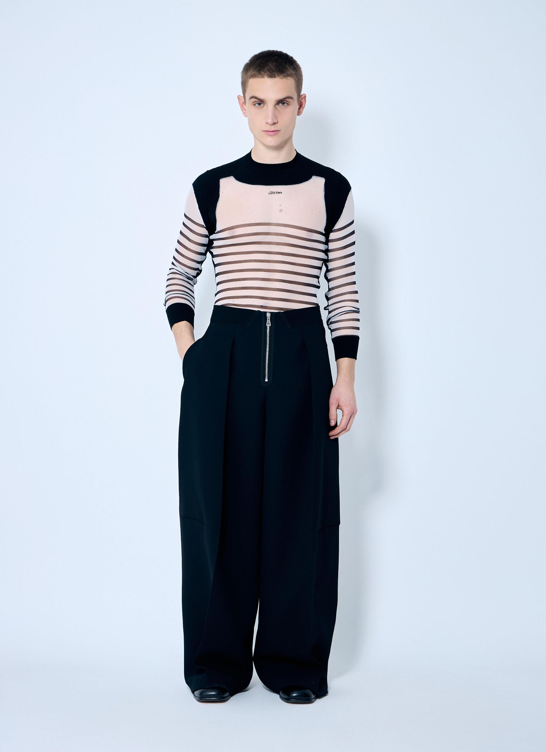 JEAN PAUL GAULTIER Crepe Bonded Pants In Black Product Image