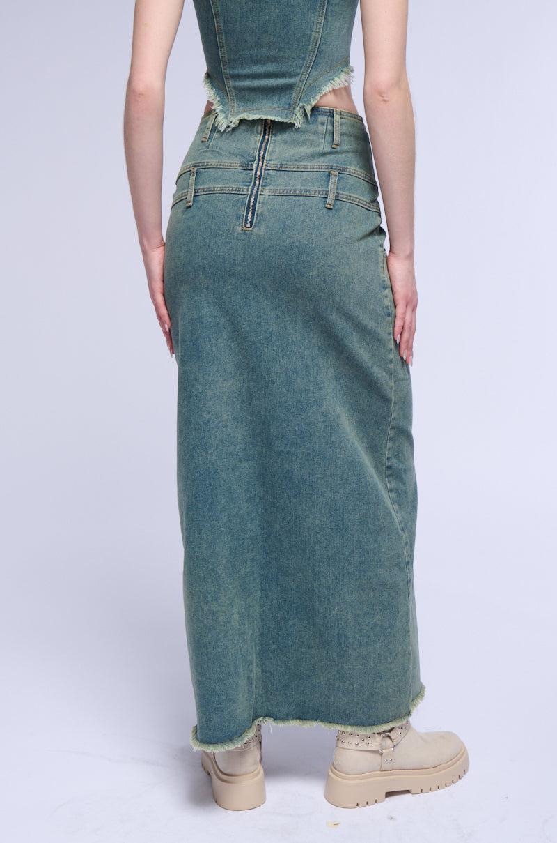 STERLING DENIM MAXI SKIRT Product Image