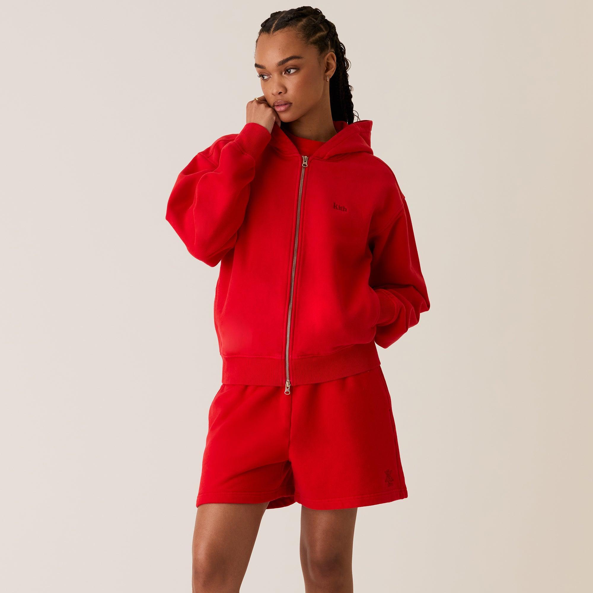 Kith Women Tanner Sueded Hoodie - Cinnabar Female Product Image