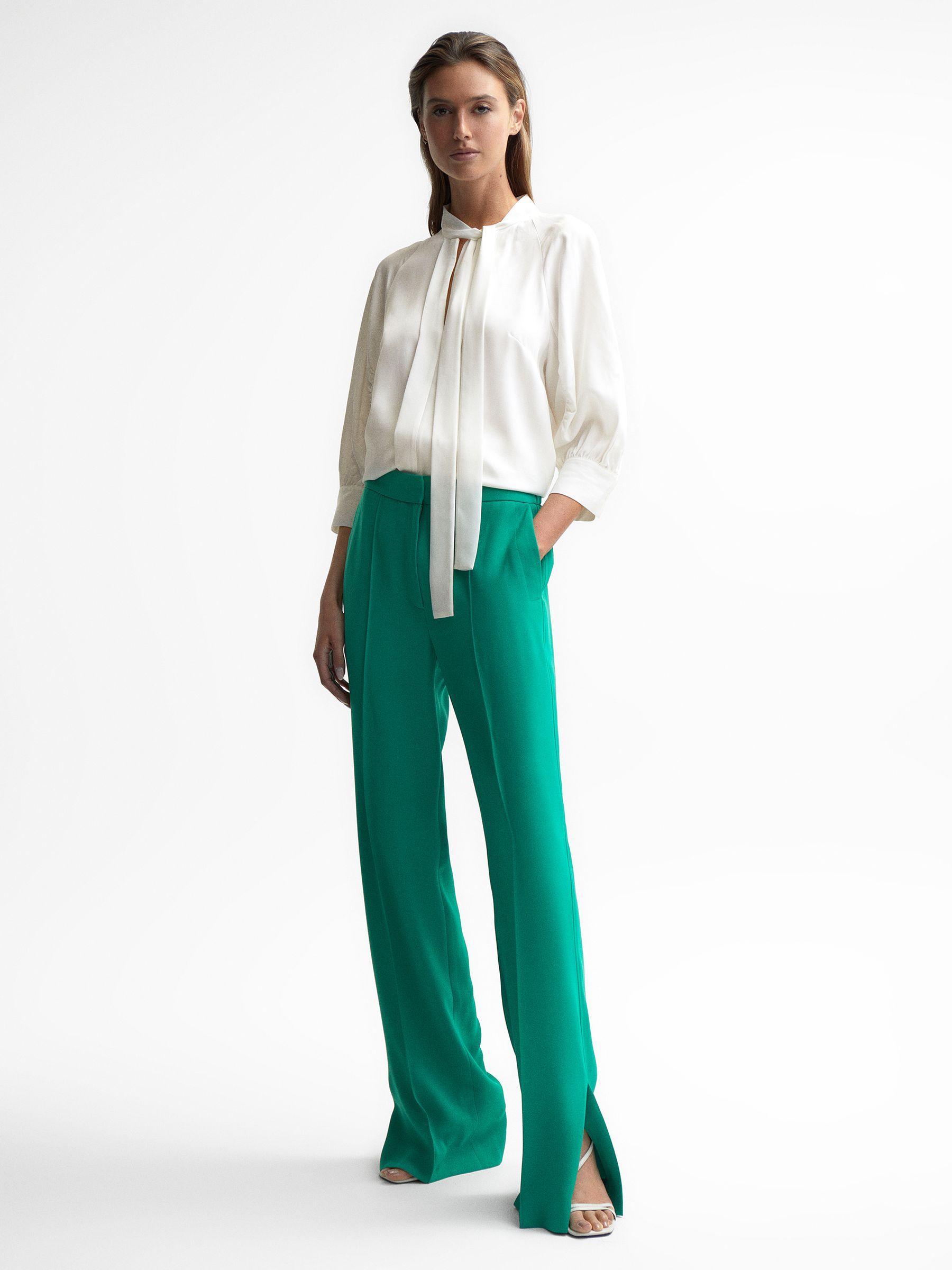 Pussy Bow Blouse in White Product Image