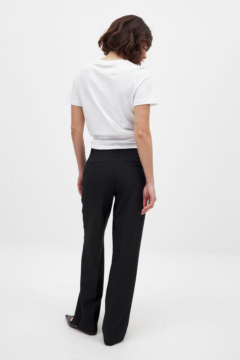 Tailored Mid Waist Suit Pants Product Image