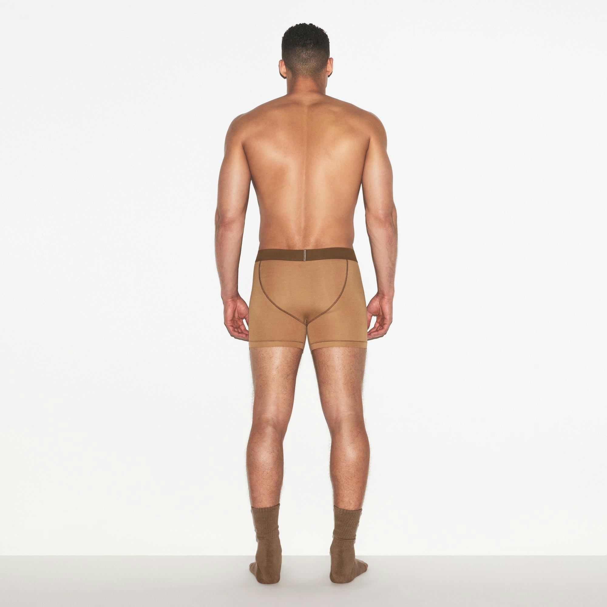 SKIMS COTTON MENS 3" BOXER BRIEF 3-PACK | RUSSET MULTI Product Image