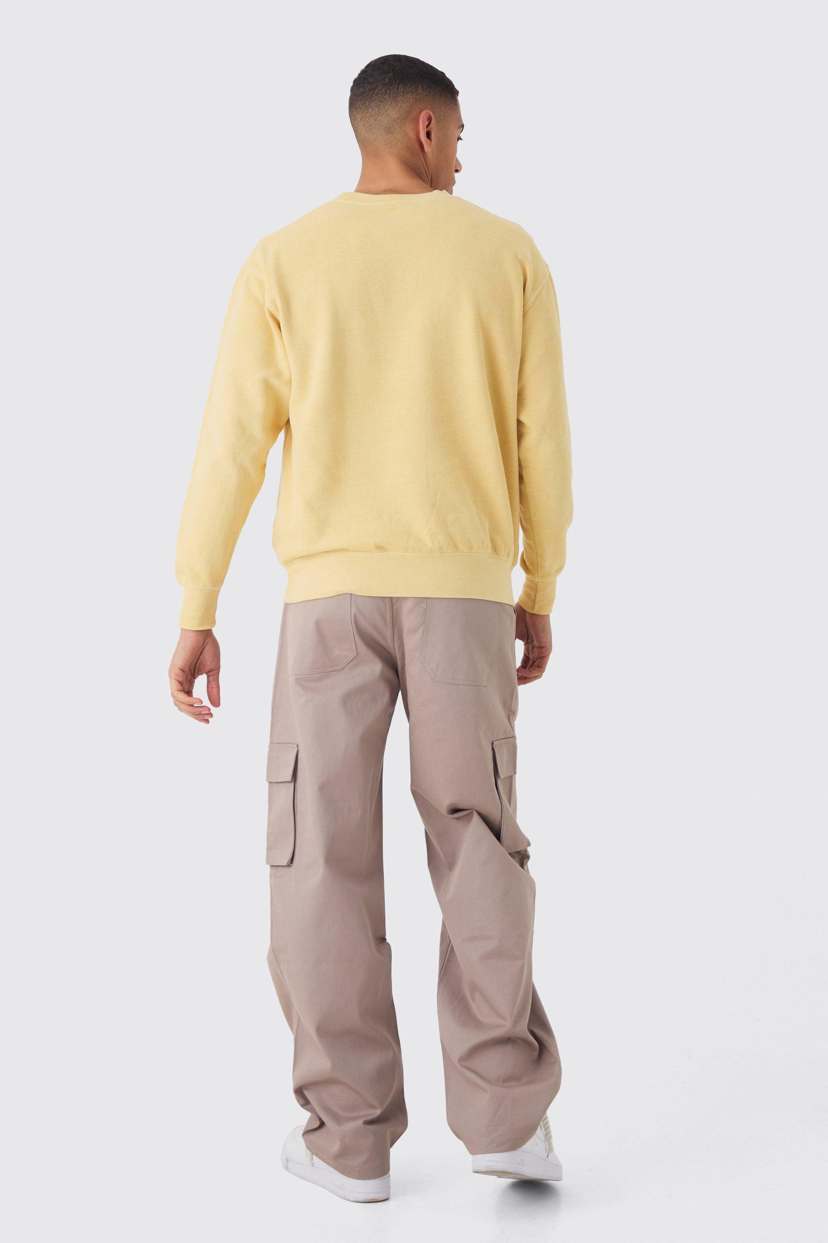 Regular Fit San Diego Graphic Washed Sweatshirt | boohooMAN USA Product Image