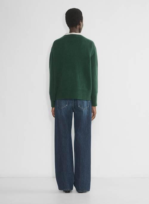 plush cashmere oversized v-neck sweater Product Image