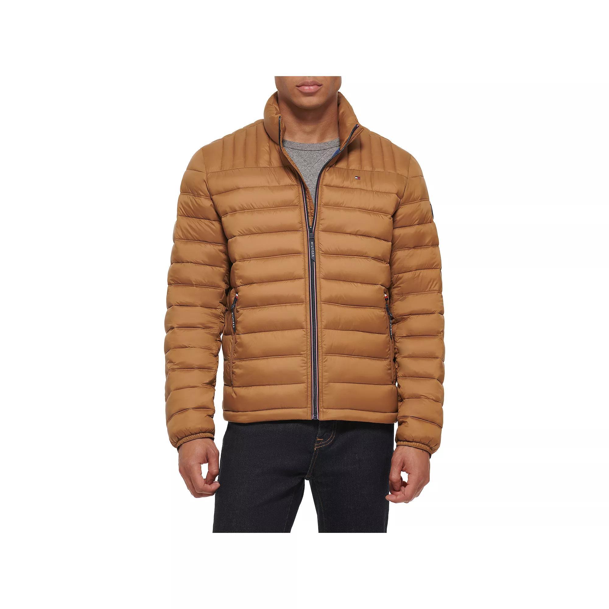 Men's Tommy Hilfiger Packable Puffer Jacket, Size: Medium, Brown Product Image