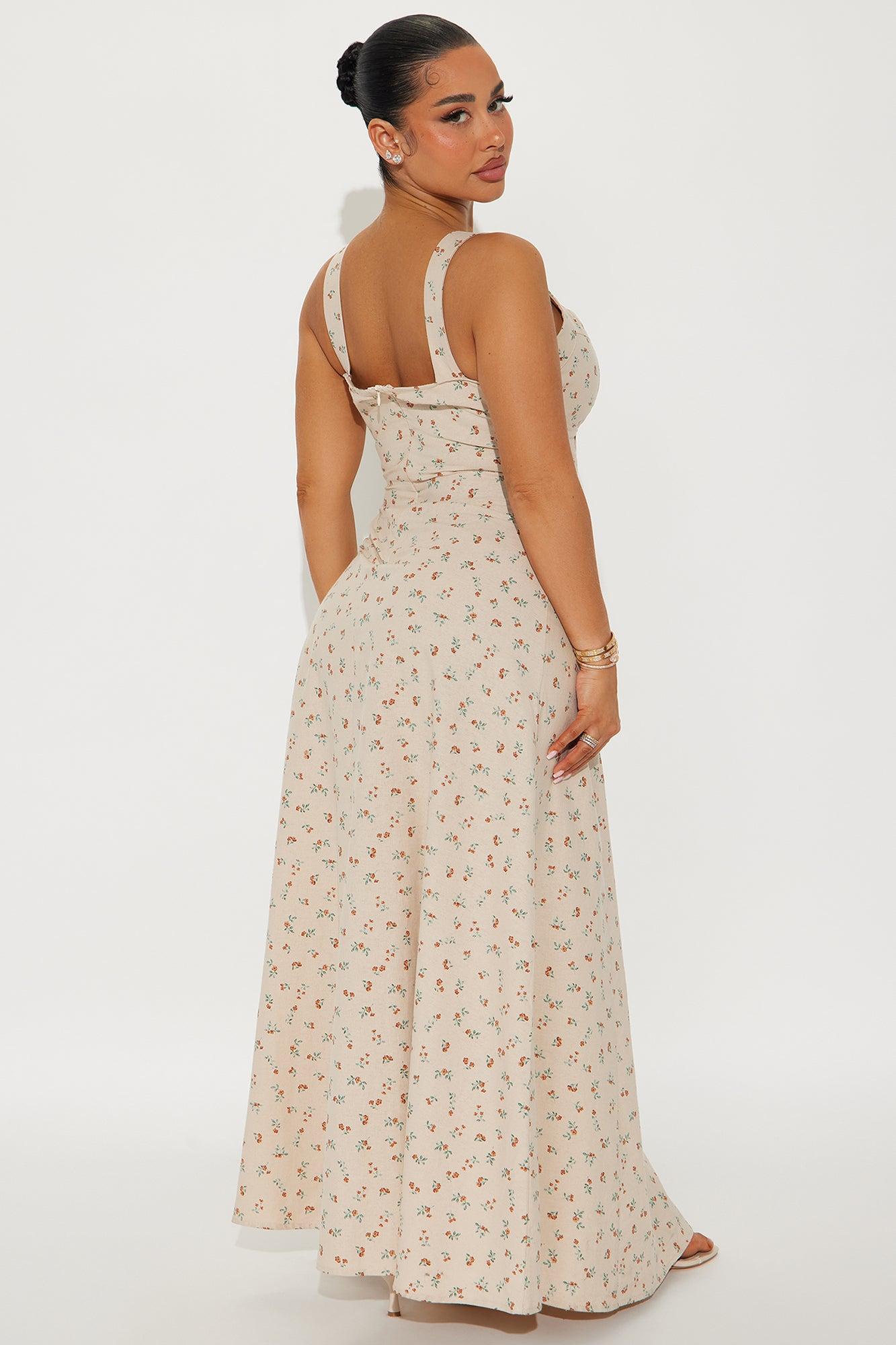 Daniella Twill Maxi Dress - Khaki Product Image