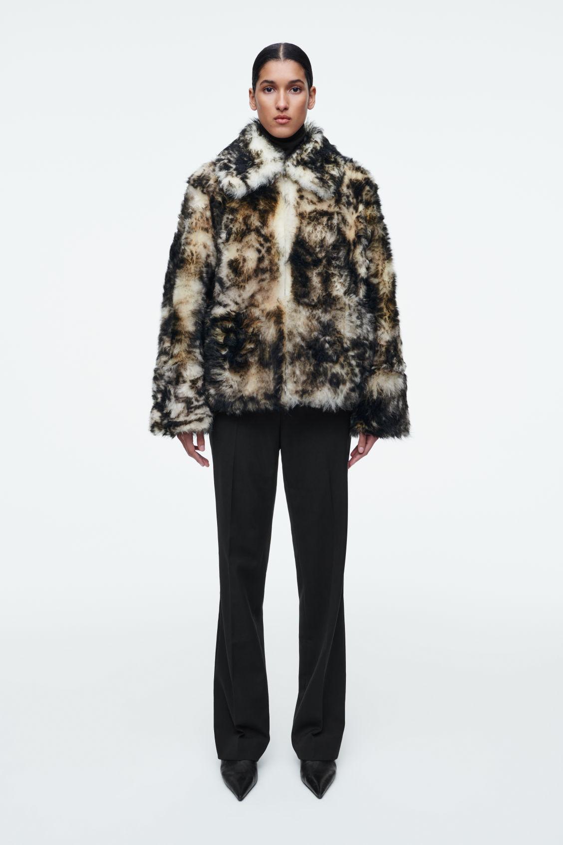 LEOPARD-EFFECT SHEARLING JACKET Product Image