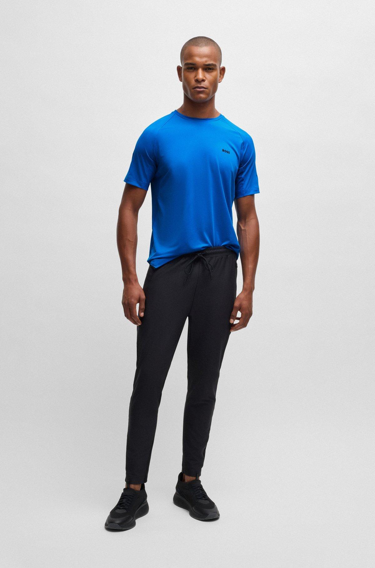 Performance-stretch T-shirt in mixed materials Product Image