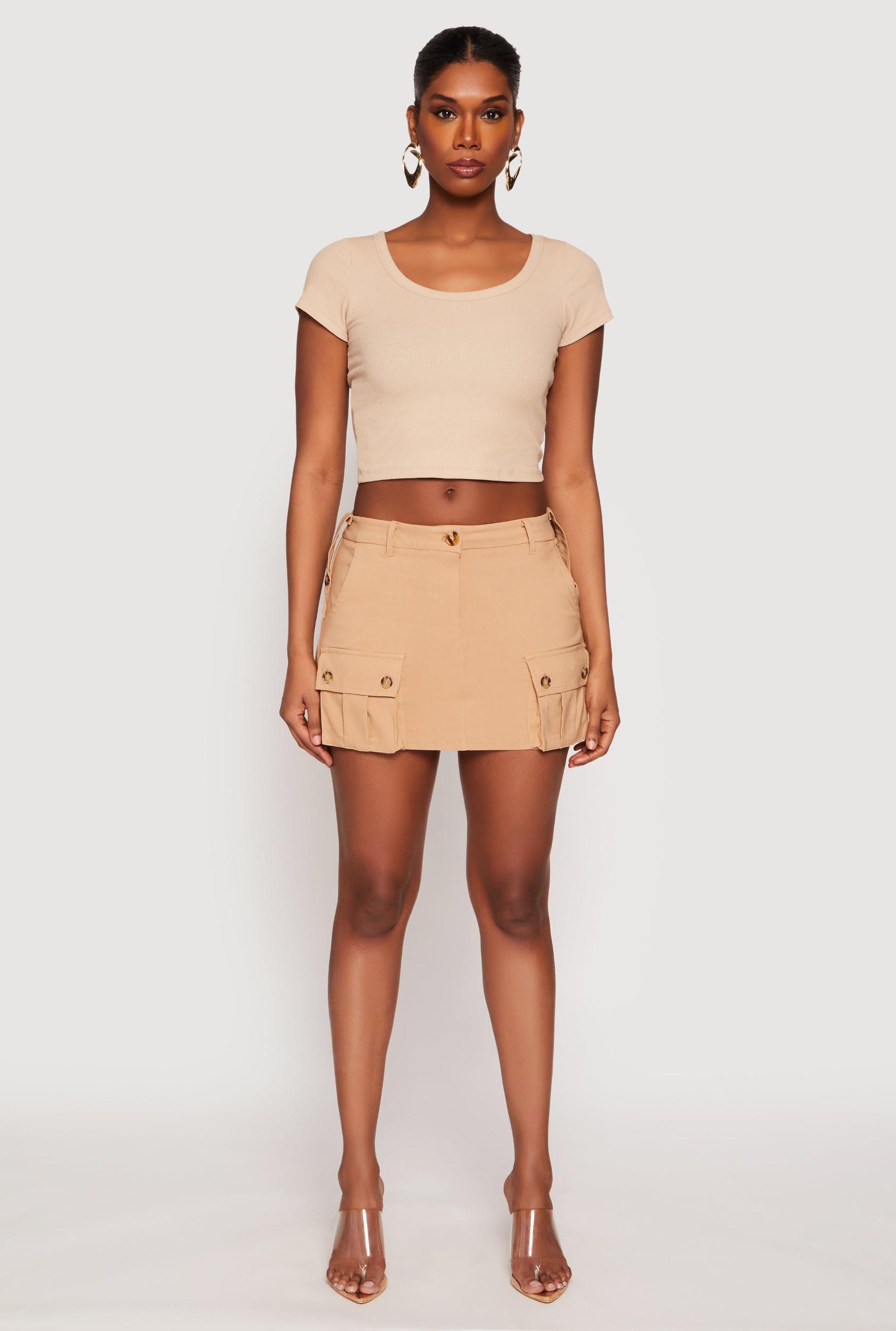 Womens Haute Monde Cargo Pocket Mini Skirt Product Image