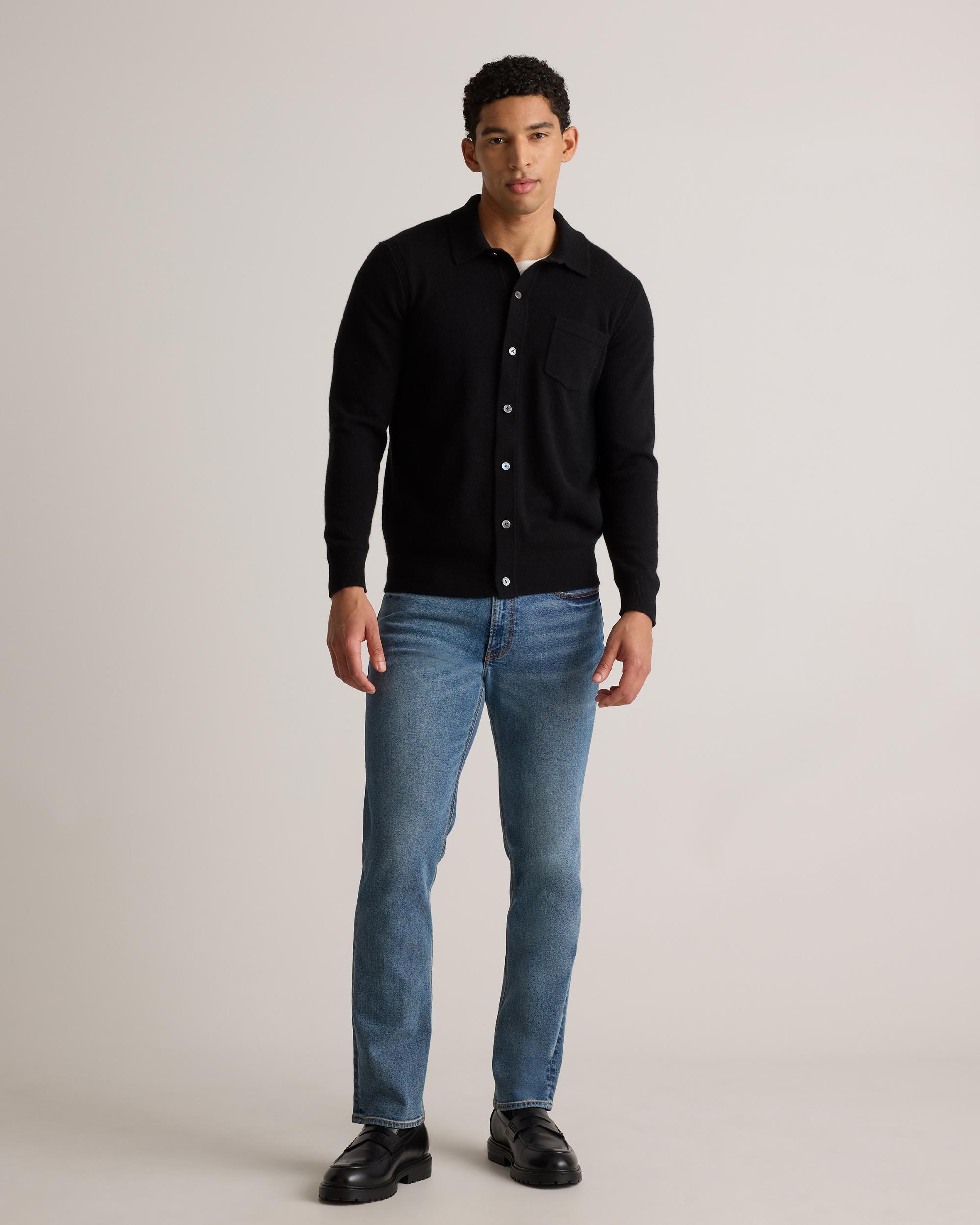 Quince | Men's Mongolian Cashmere Button Down Sweater Product Image