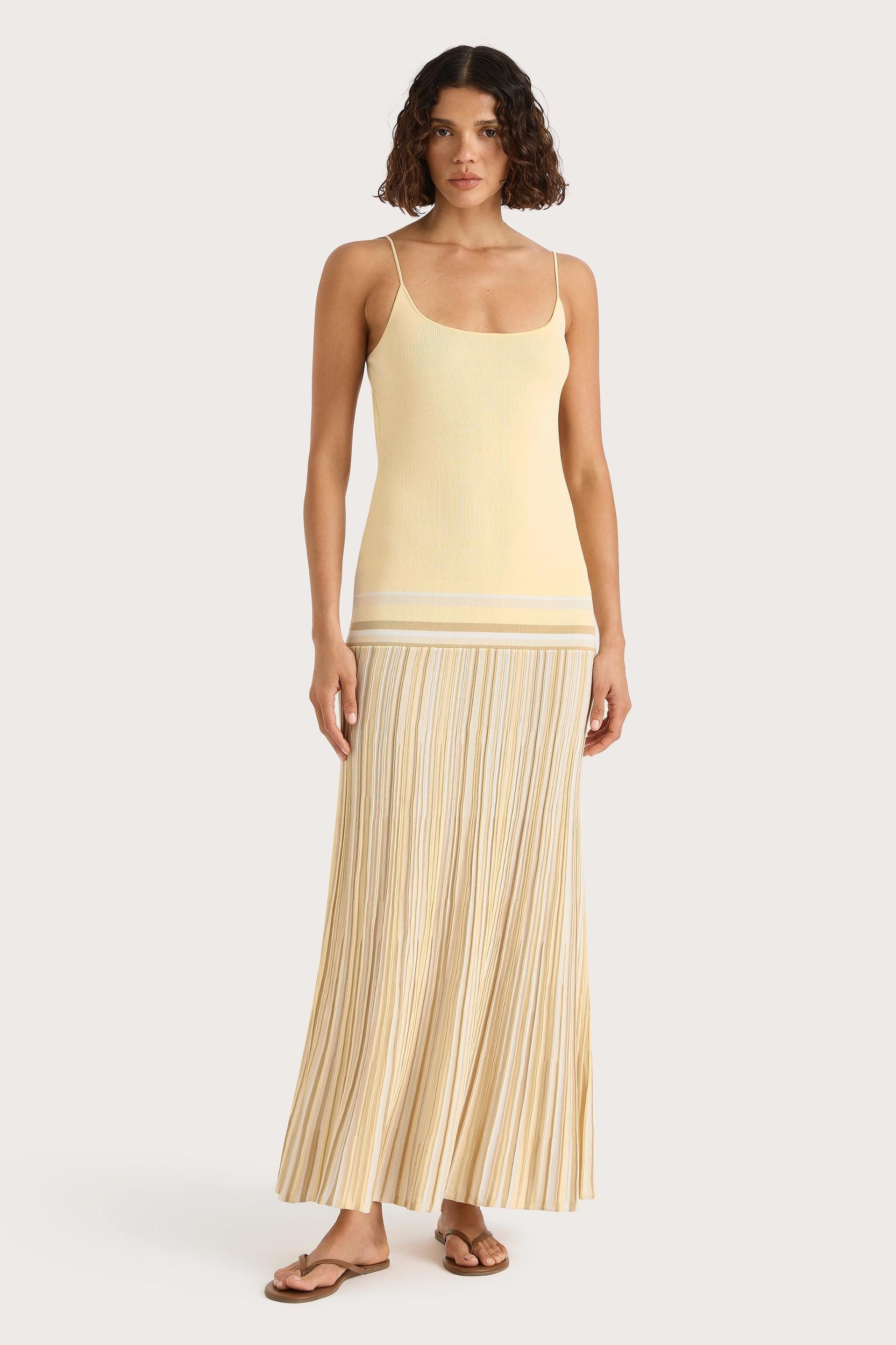 Citara Maxi Dress Butter Stripe Product Image