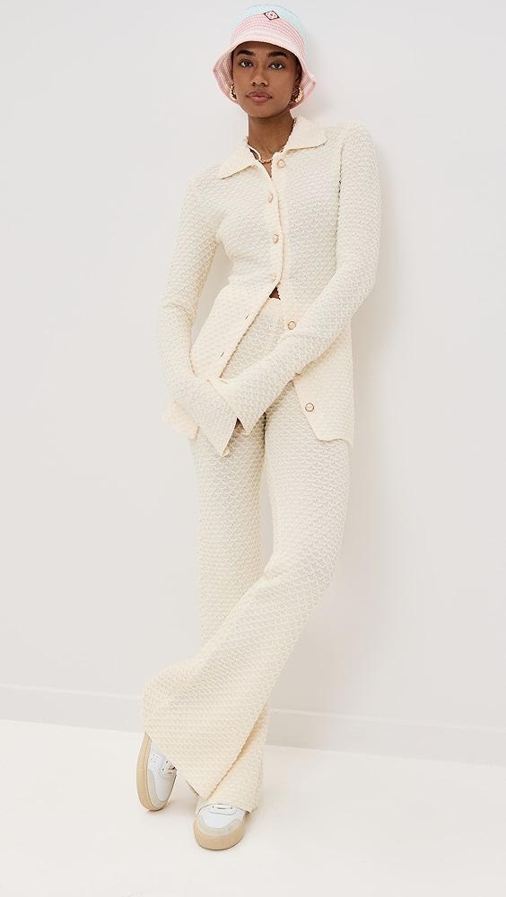 Casablanca Long Textured Summer Trousers | Shopbop Product Image