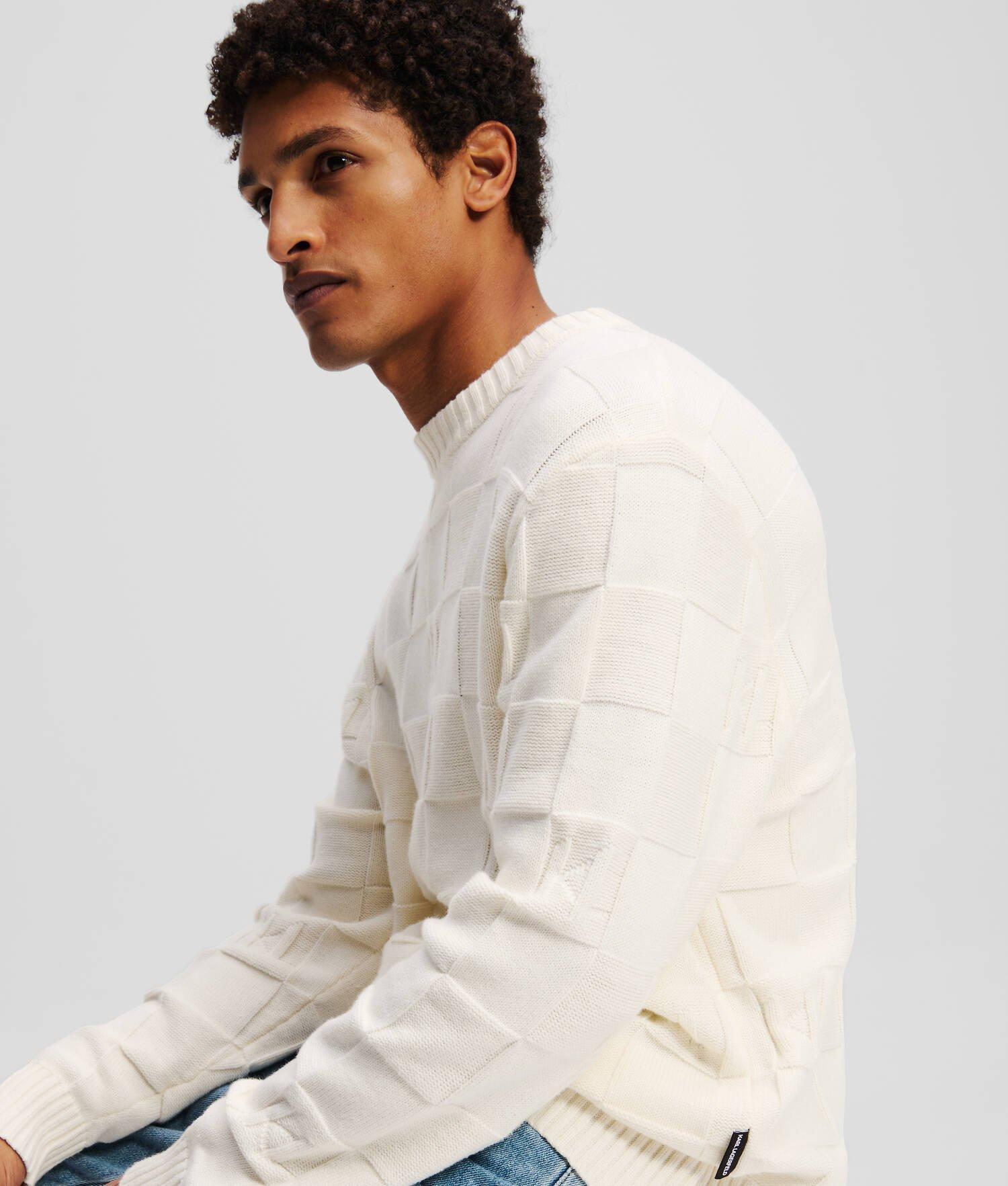 KL MONOGRAM CHECKED SWEATER Product Image