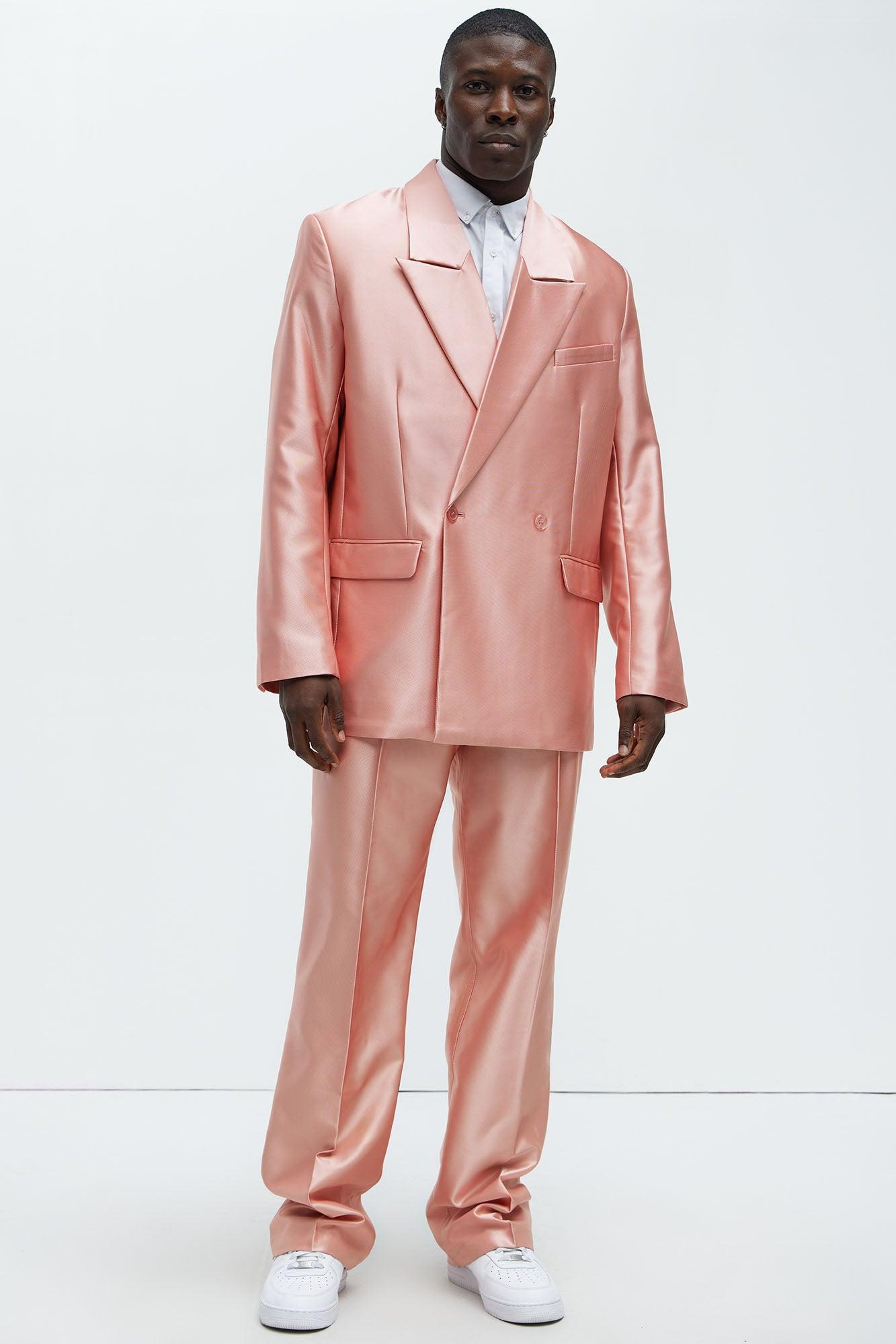 Call On Me Boxy Double Breasted Suit Jacket - Mauve Product Image