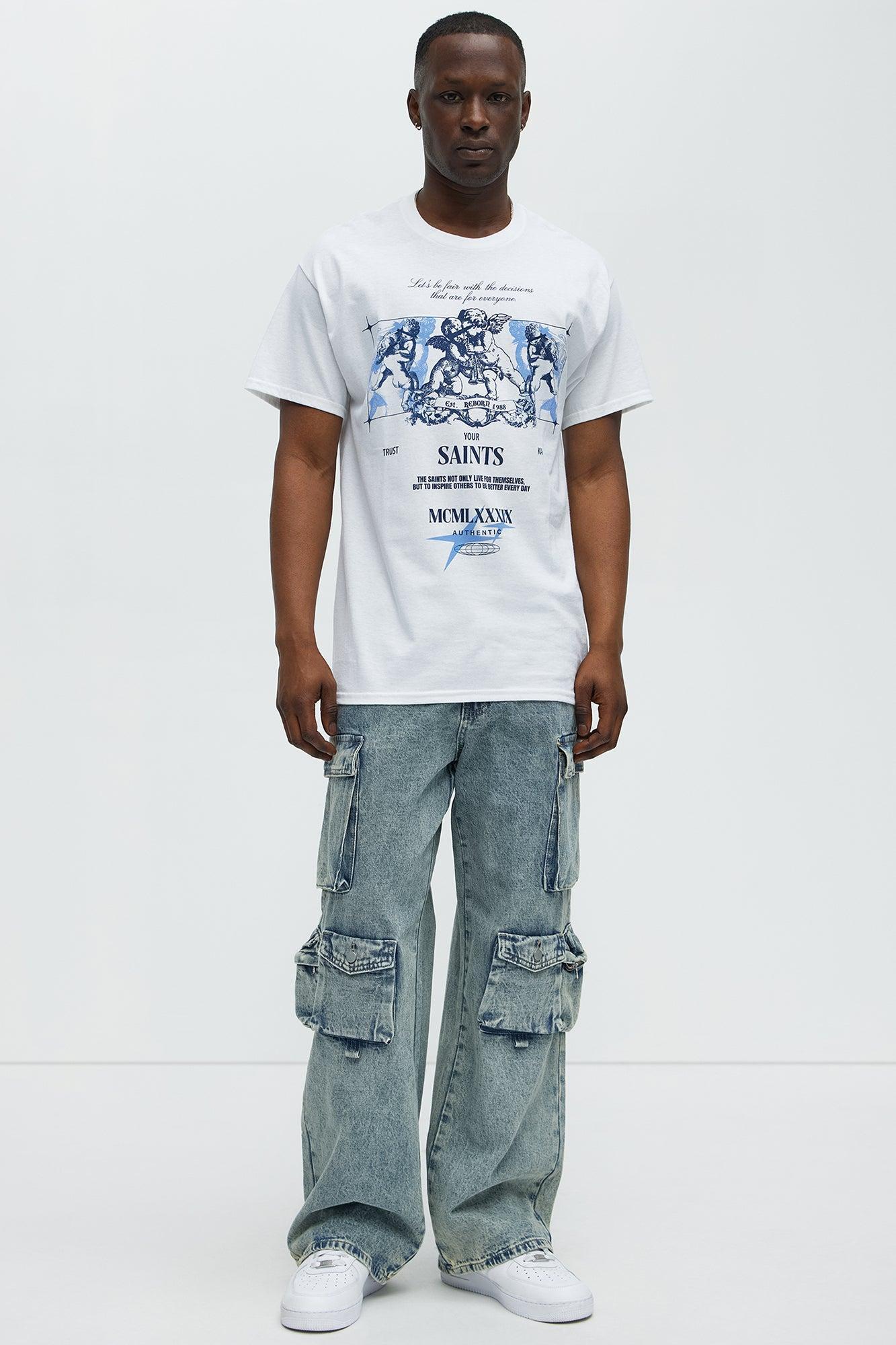 Celestial Saints Short Sleeve Tee - White Product Image