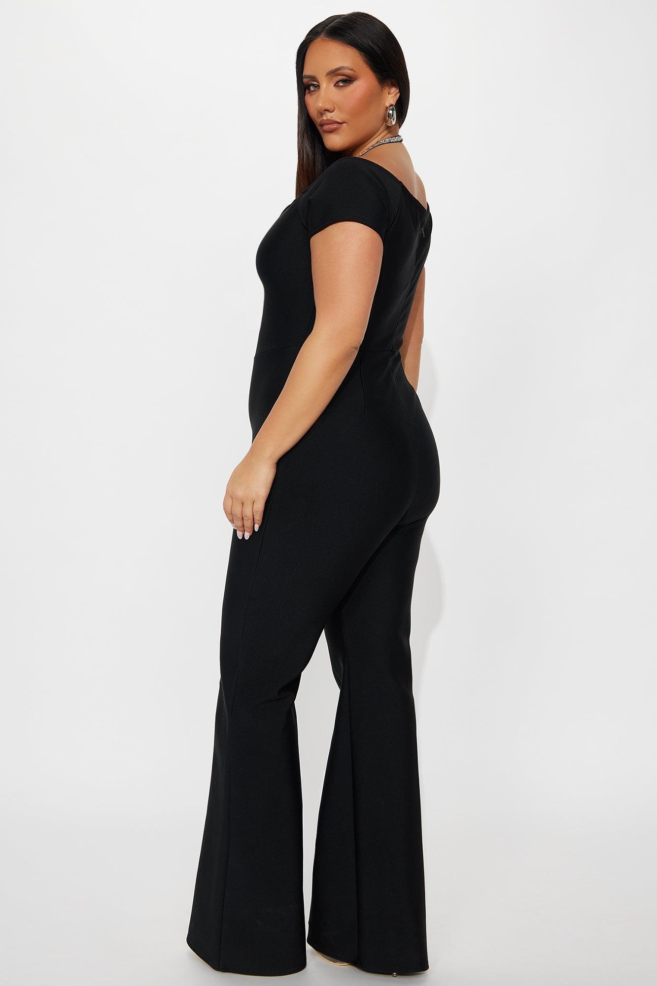 Sienna Bandage Off Shoulder Jumpsuit - Black Product Image