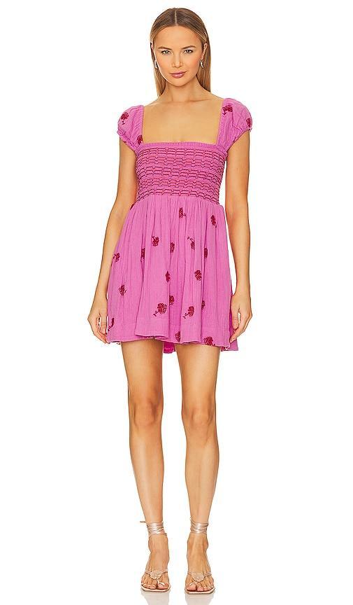 Free People Tory Embroidered Mini (Tea Combo) Women's Dress Product Image