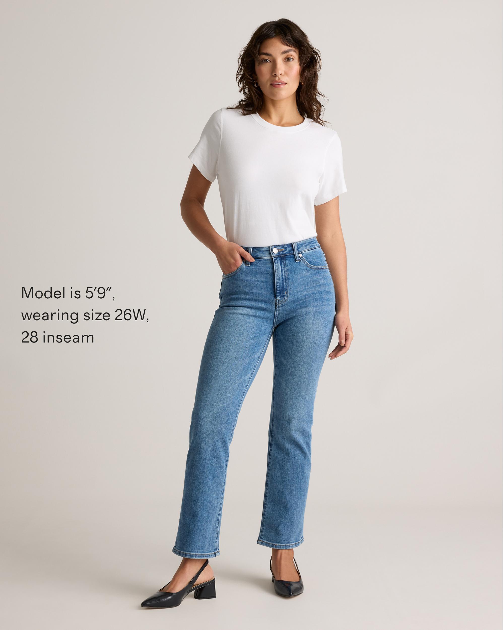 Quince | Women's Bella Stretch Straight Jeans Organic Cotton Product Image
