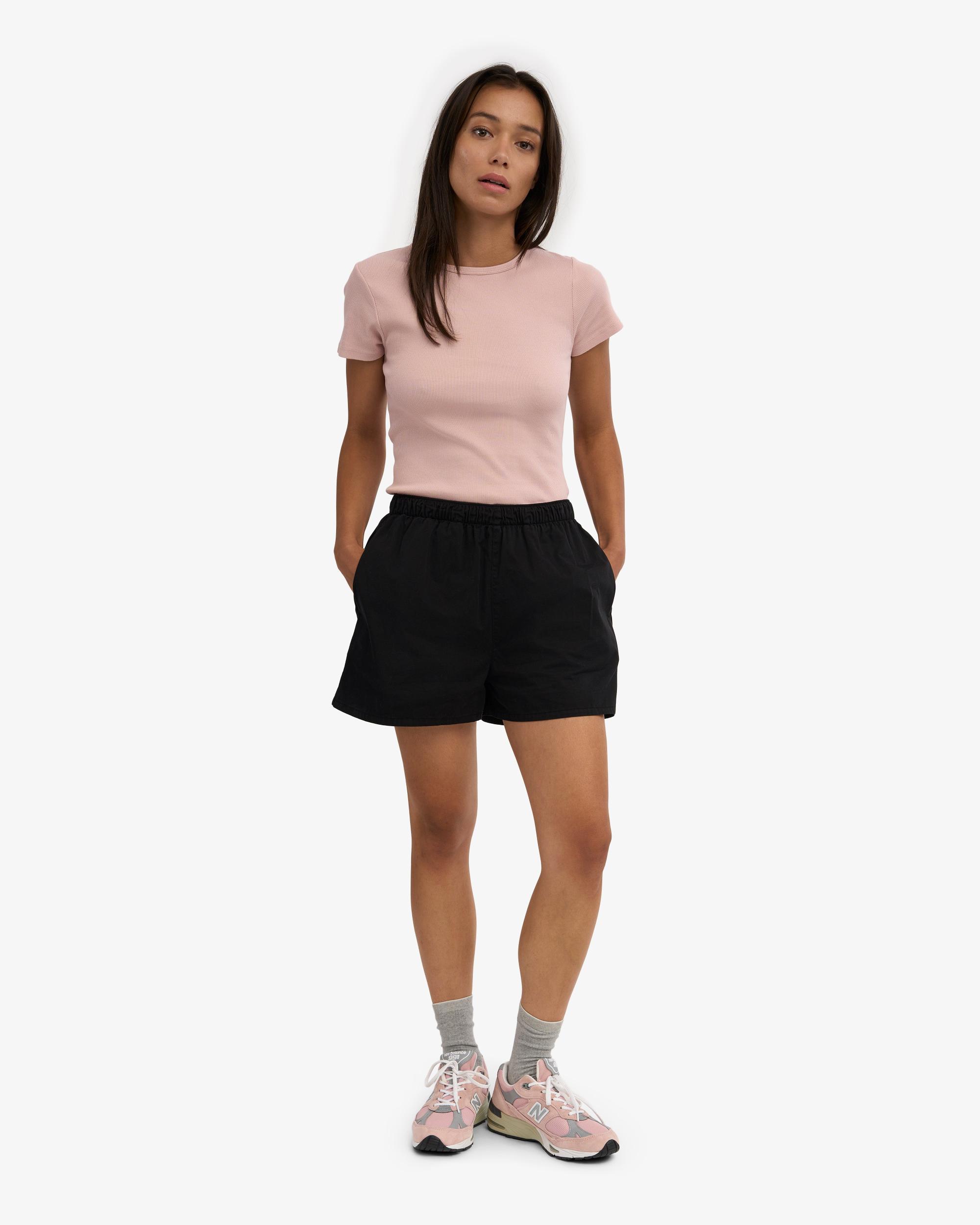 Women Organic Twill Shorts - Dusty Olive Product Image