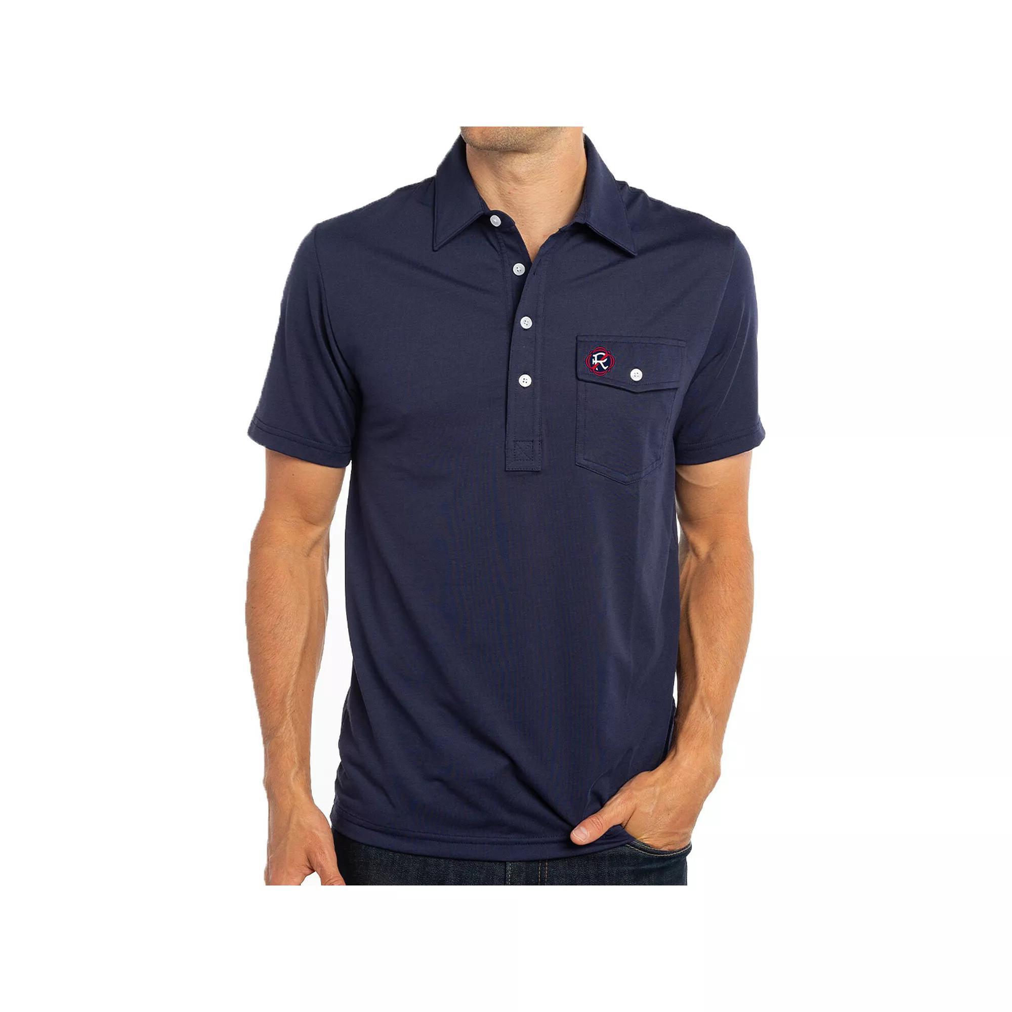 Men's Navy Sporting Kansas City Player Polo, Size: Medium, Blue Product Image